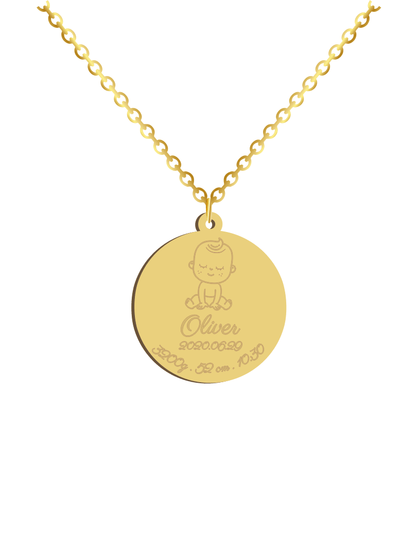 Baby Boy ID Necklace
