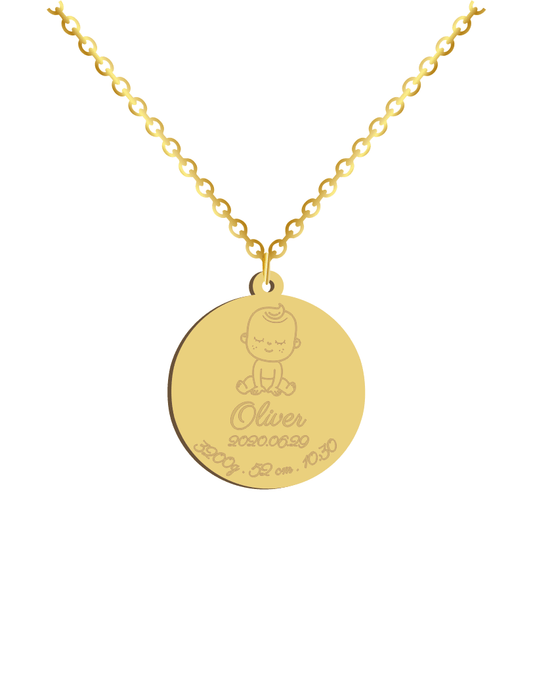 Baby Boy ID Necklace