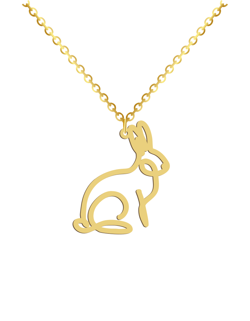 Rabbit Line Necklace