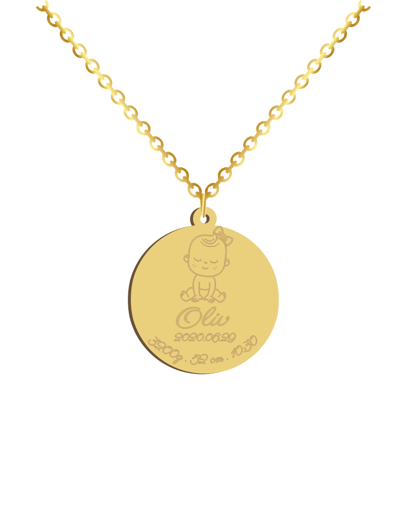 Baby Girl ID Necklace