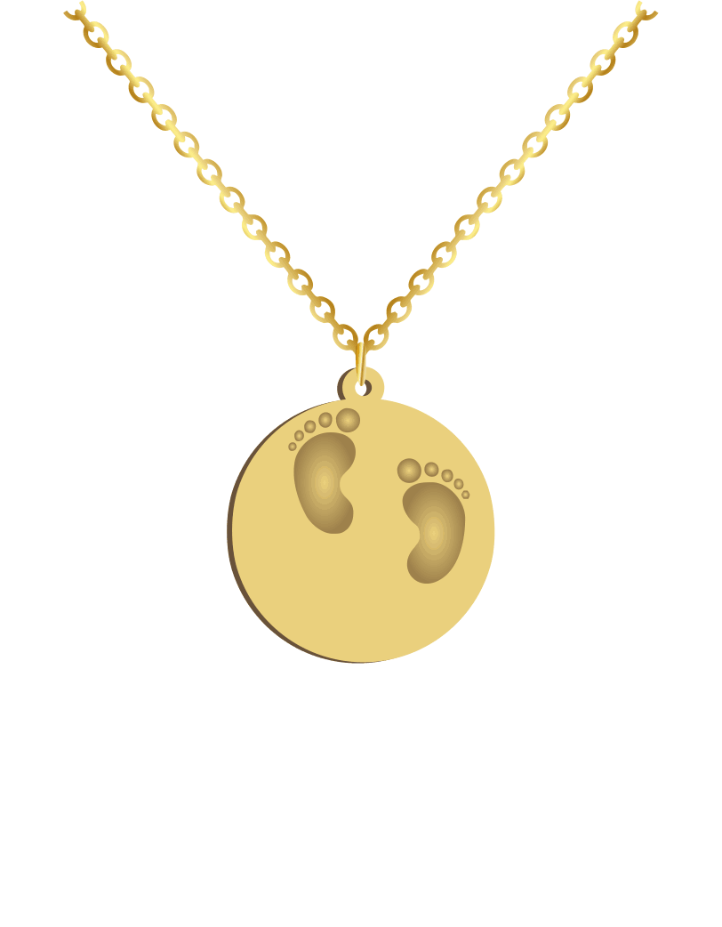 Baby feet Print Necklace