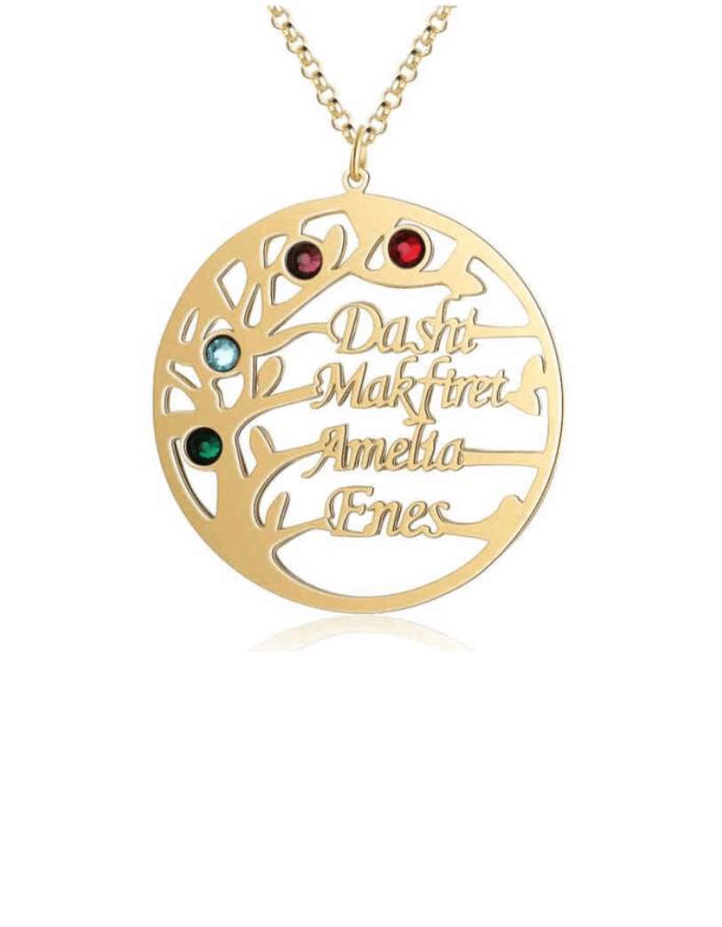 Family Tree Birthstones Necklace